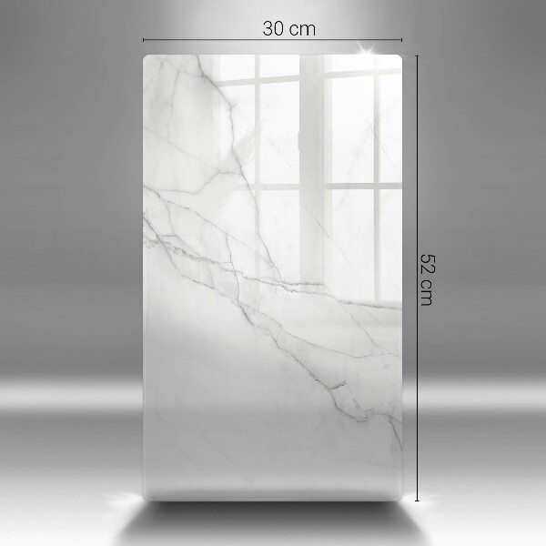 Glas Ceranfeldabdeckung Spritzschutz Zarter weißer Marmor