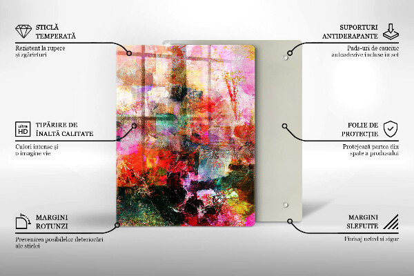 Glas Ceranfeldabdeckung Spritzschutz Weinkorken nahtloses Muster