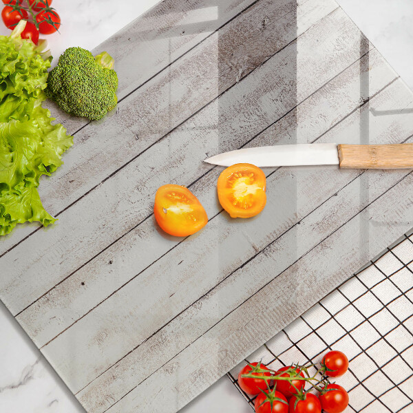 Glas Ceranfeldabdeckung Spritzschutz Alte Holzbretter