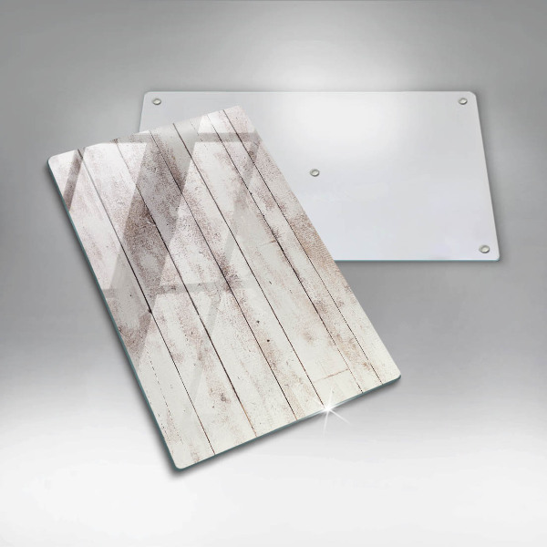 Glas Ceranfeldabdeckung Spritzschutz Alte Holzbretter
