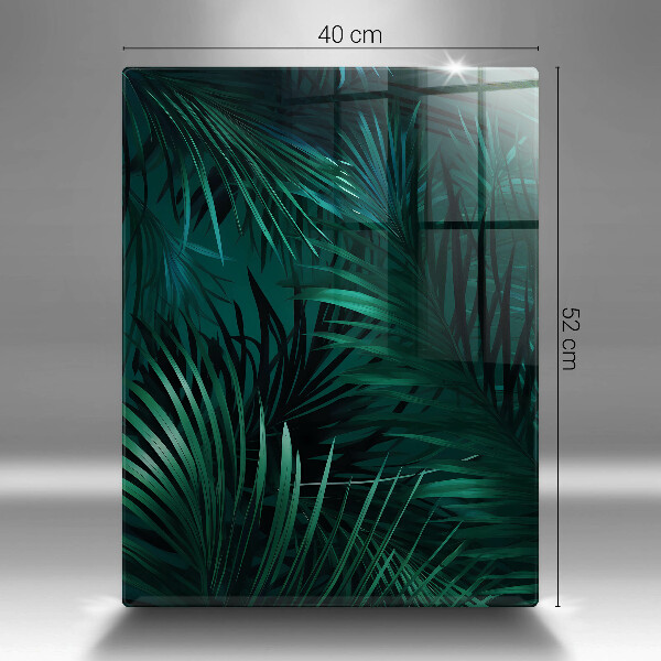 Glas Herdabdeckplatte Wilde Dschungelblätter