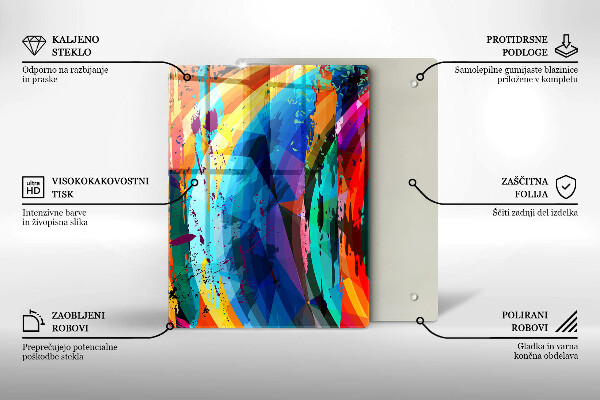 Glas Herdabdeckplatte Wilde Dschungelblätter