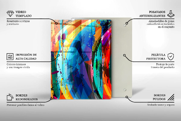 Glas Herdabdeckplatte Wilde Dschungelblätter