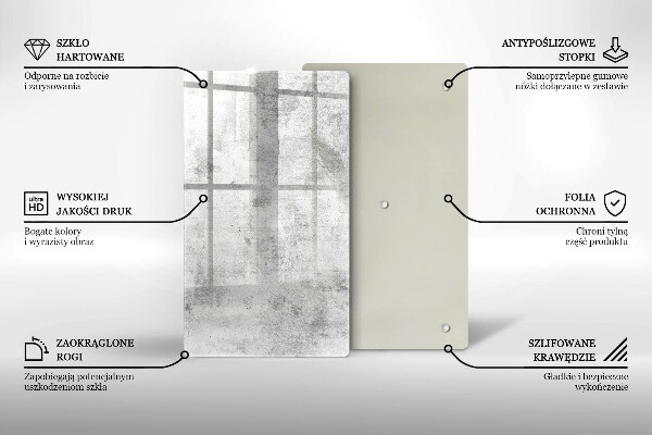 Glas Herdabdeckplatte Betonstruktur