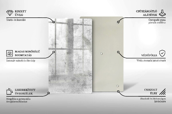 Glas Herdabdeckplatte Betonstruktur