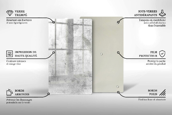 Glas Herdabdeckplatte Betonstruktur