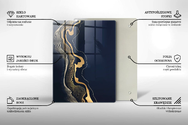 Glas Ceranfeldabdeckung Spritzschutz Bretter mit Holzstruktur