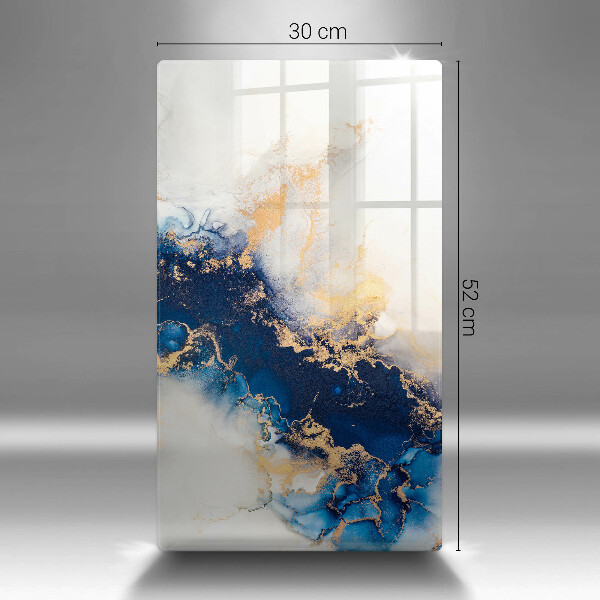 Glas Herdabdeckplatte Abstraktion mit Blau