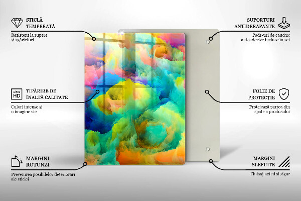 Glas Herdabdeckplatte Dekorative Blätter mit Gold