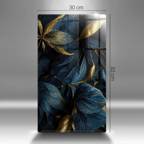 Glas Herdabdeckplatte Dekorative Blätter mit Gold