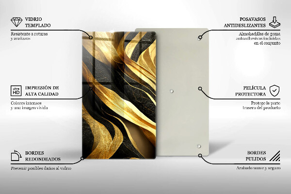 Glas Herdabdeckplatte Elegante Abstraktion