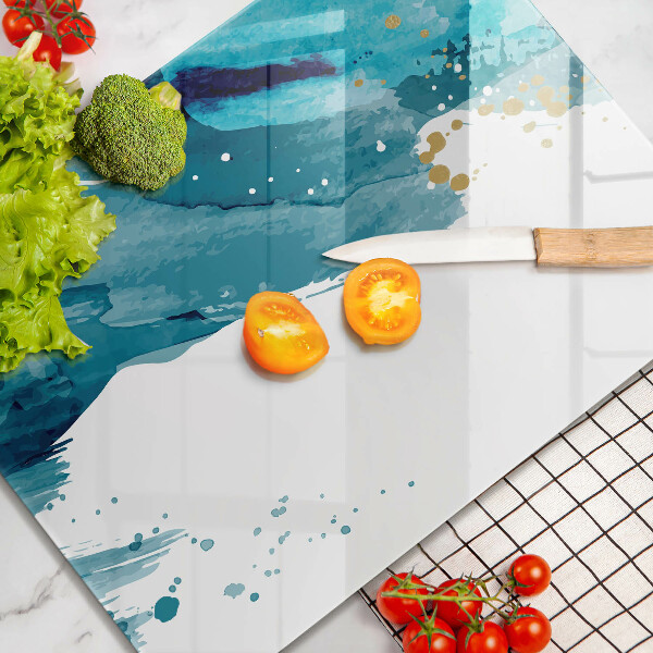 Glas Herdabdeckplatte Blaue Flecken