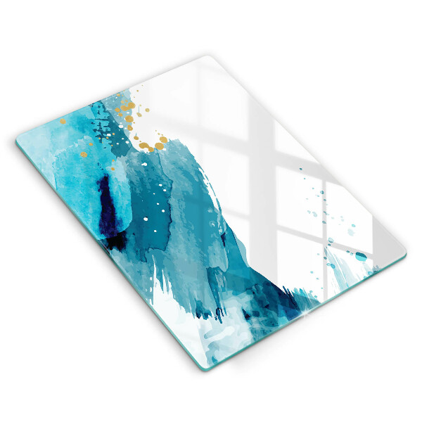 Glas Herdabdeckplatte Blaue Flecken