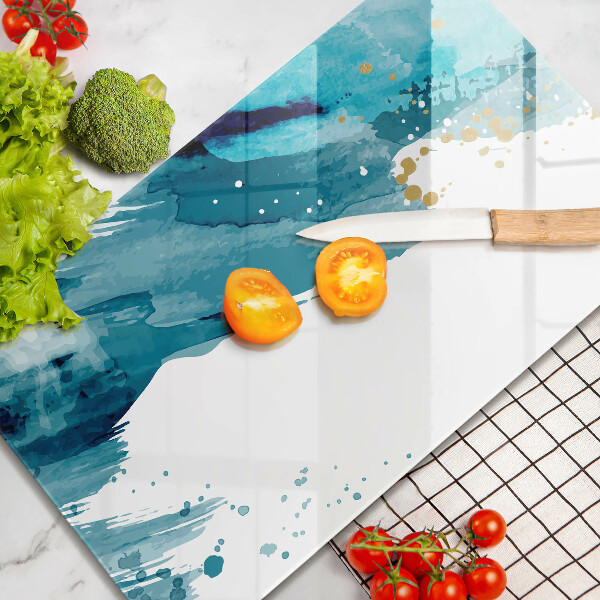 Glas Herdabdeckplatte Blaue Flecken