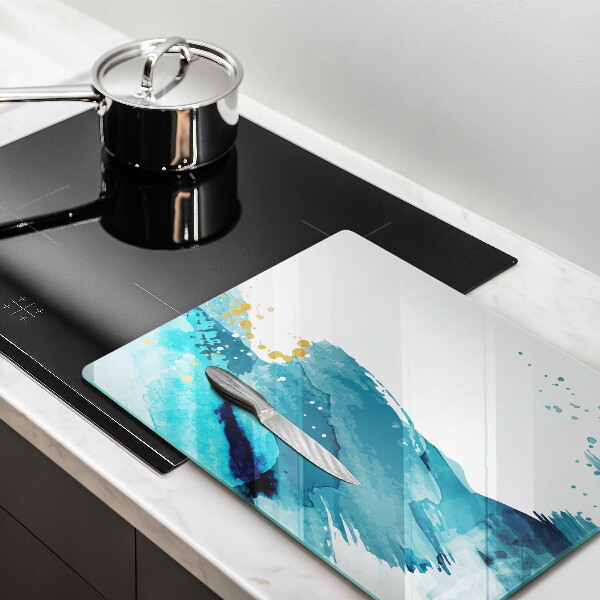 Glas Herdabdeckplatte Blaue Flecken