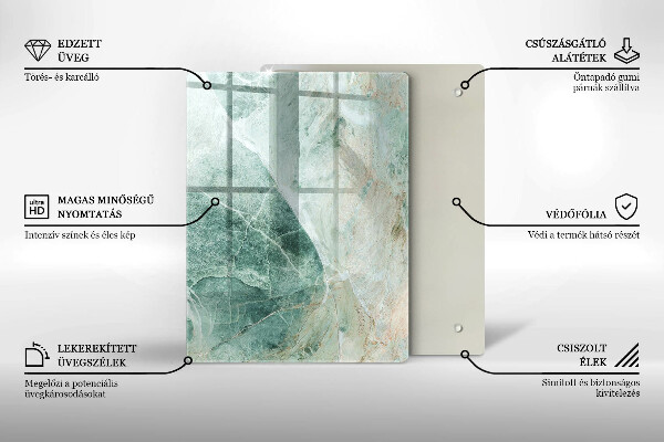 Glas Herdabdeckplatte Boho-Vintage-Räder