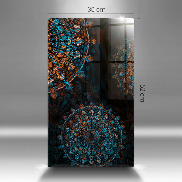 Glas Herdabdeckplatte Boho-Vintage-Räder