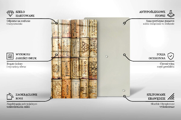 Glas Ceranfeldabdeckung Spritzschutz Alte Weinkorken