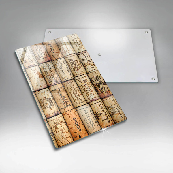 Glas Ceranfeldabdeckung Spritzschutz Alte Weinkorken