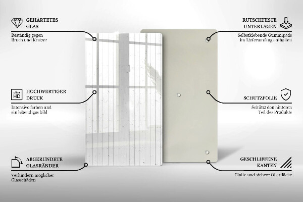 Glas Herdabdeckplatte Moderne helle Tafeln