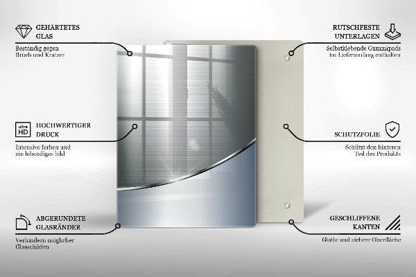 Glas Herdabdeckplatte Moderne helle Tafeln