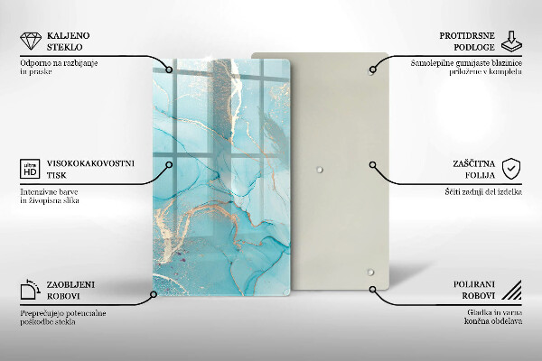 Glas Herdabdeckplatte Steinabstraktion