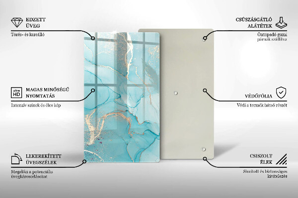 Glas Herdabdeckplatte Steinabstraktion