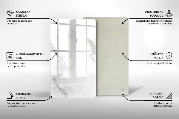 Glas Herdabdeckplatte Moderner Marmor