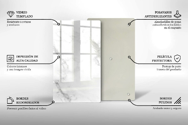 Glas Herdabdeckplatte Moderner Marmor