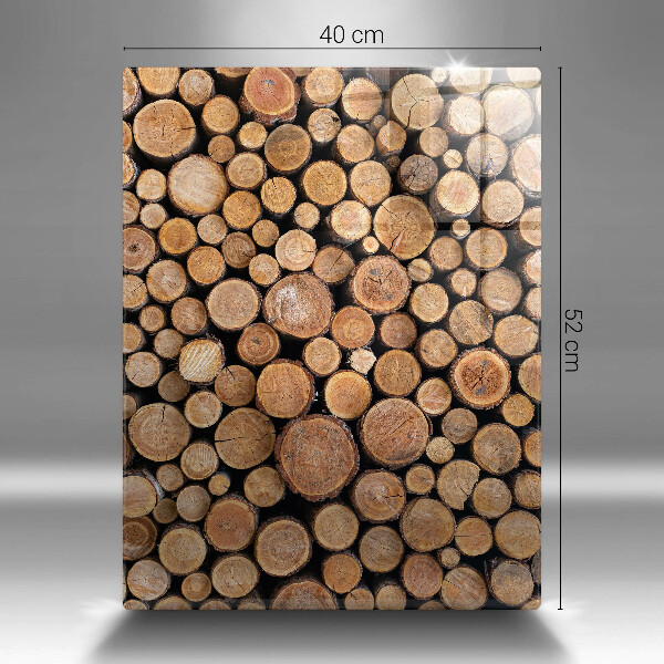 Glas Herdabdeckplatte Baumstämme