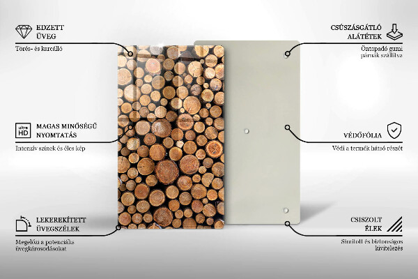 Glas Herdabdeckplatte Baumstämme