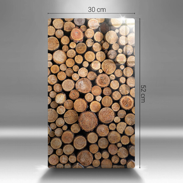 Glas Herdabdeckplatte Baumstämme