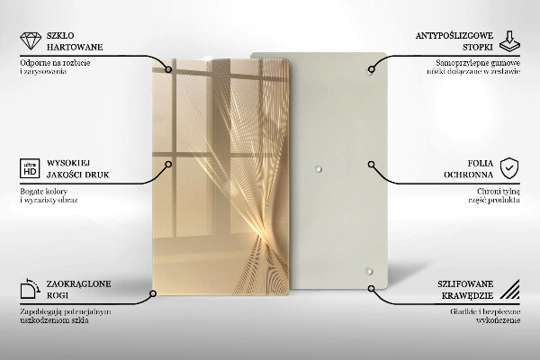 Glas Herdabdeckplatte Moderne Abstraktion
