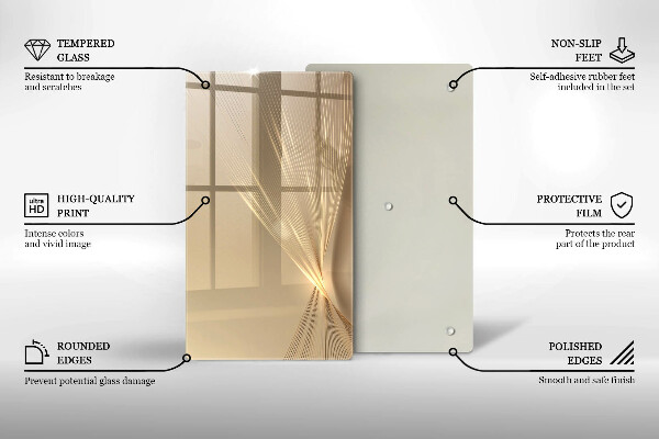 Glas Herdabdeckplatte Moderne Abstraktion