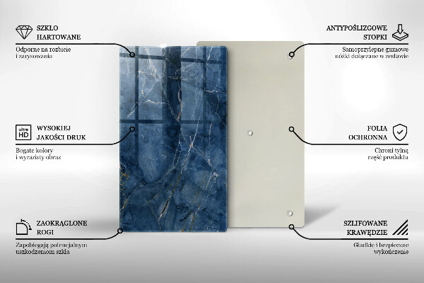 Glas Ceranfeldabdeckung Spritzschutz Marmorsteinstruktur