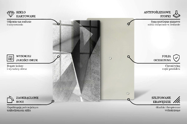 Glas Ceranfeldabdeckung Spritzschutz Konkrete Abstraktion