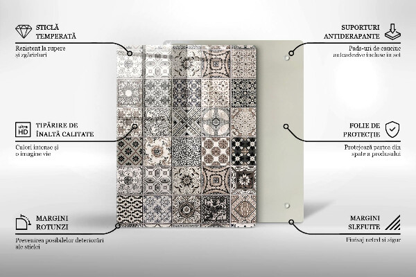Glas Ceranfeldabdeckung Spritzschutz Konkrete Abstraktion