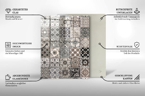 Glas Ceranfeldabdeckung Spritzschutz Konkrete Abstraktion