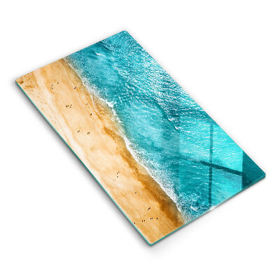 Glas Ceranfeldabdeckung Spritzschutz Strandufer und Meer