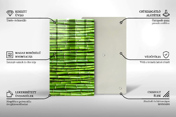 Glas Ceranfeldabdeckung Spritzschutz Naturbambus