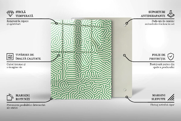 Glas Ceranfeldabdeckung Spritzschutz Naturbambus