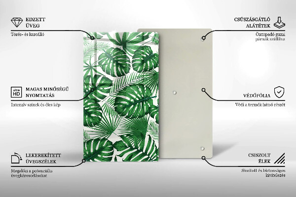 Glas Ceranfeldabdeckung Spritzschutz Monstera geht