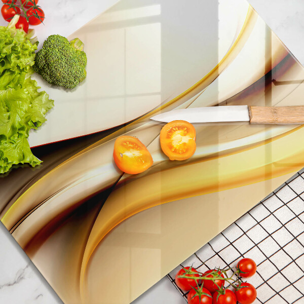 Glas Ceranfeldabdeckung Spritzschutz Abstrakte Rauchlinien