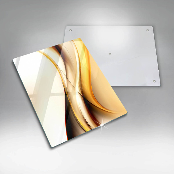 Glas Ceranfeldabdeckung Spritzschutz Abstrakte Rauchlinien