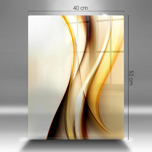 Glas Ceranfeldabdeckung Spritzschutz Abstrakte Rauchlinien