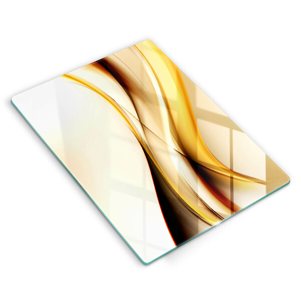 Glas Ceranfeldabdeckung Spritzschutz Abstrakte Rauchlinien