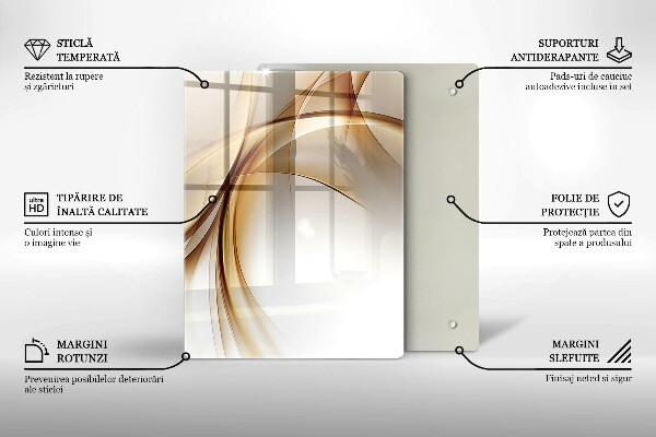 Glas Ceranfeldabdeckung Spritzschutz Frühlingsrosa Blumen