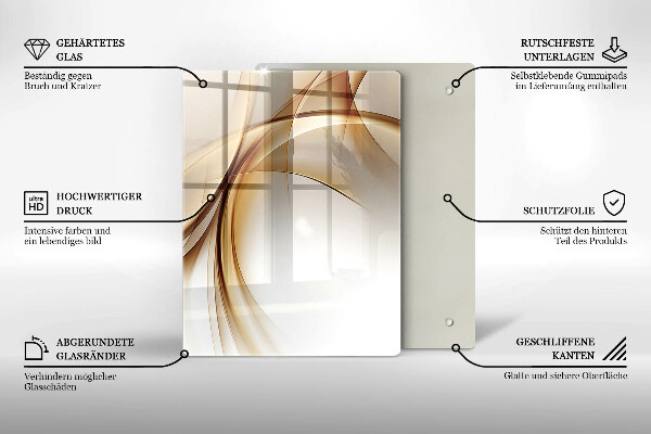Glas Ceranfeldabdeckung Spritzschutz Frühlingsrosa Blumen