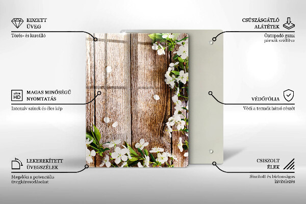 Glas Ceranfeldabdeckung Spritzschutz Sonnenblumen auf Brettern