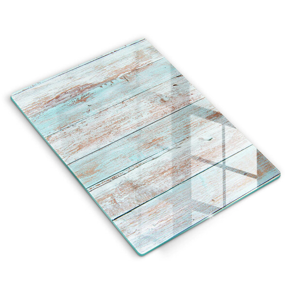 Glas Ceranfeldabdeckung Spritzschutz Alte Vintage-Bretter